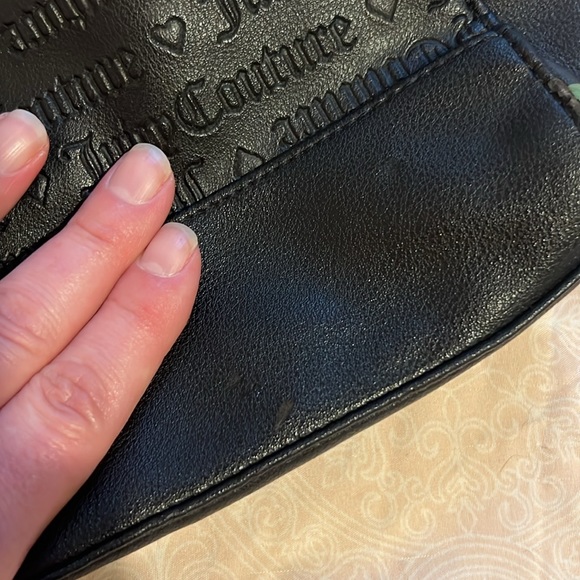 Juicy Couture Black Satchel with Pink Floral Accents - Picture 13 of 16